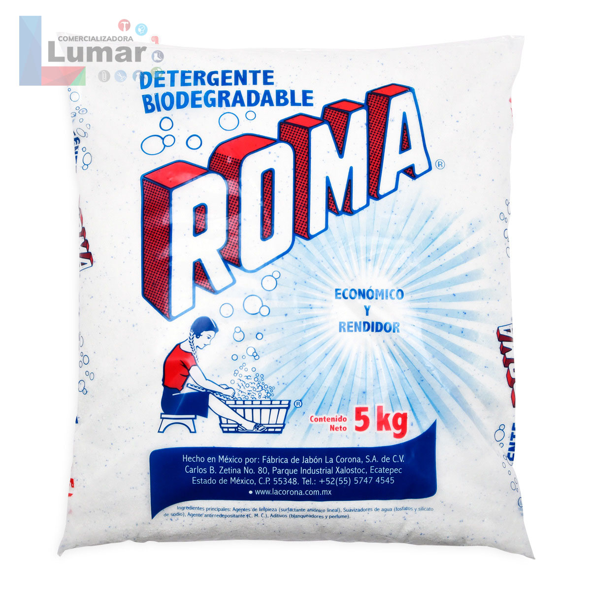 Detergente En Polvo Roma Multiusos 5kg Comercializadora Lumar 